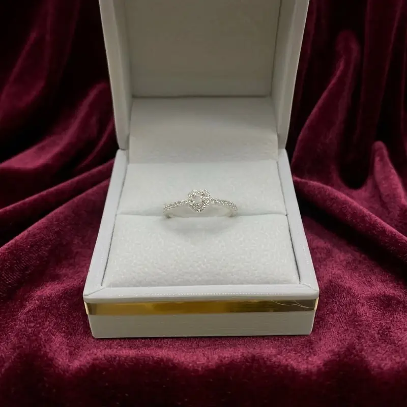 Anillo Corazón Cristal