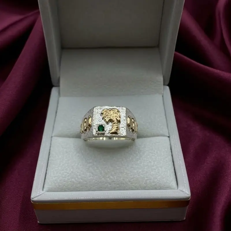Anillo Palmera Esmeralda