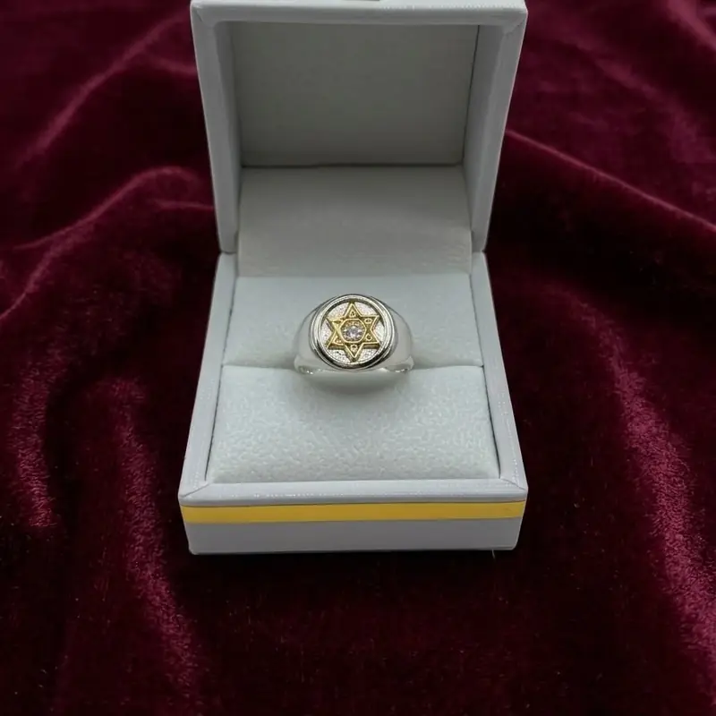 Anillo Estrella de David Cristal